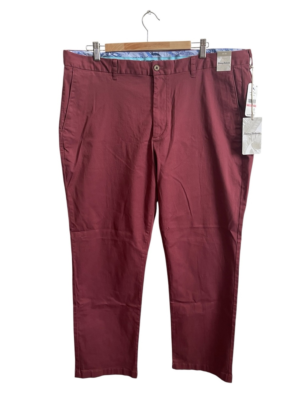Tommy Bahama Boracay Stretch Twill Chino Pants Men 40x30 Flat Front Straight Leg